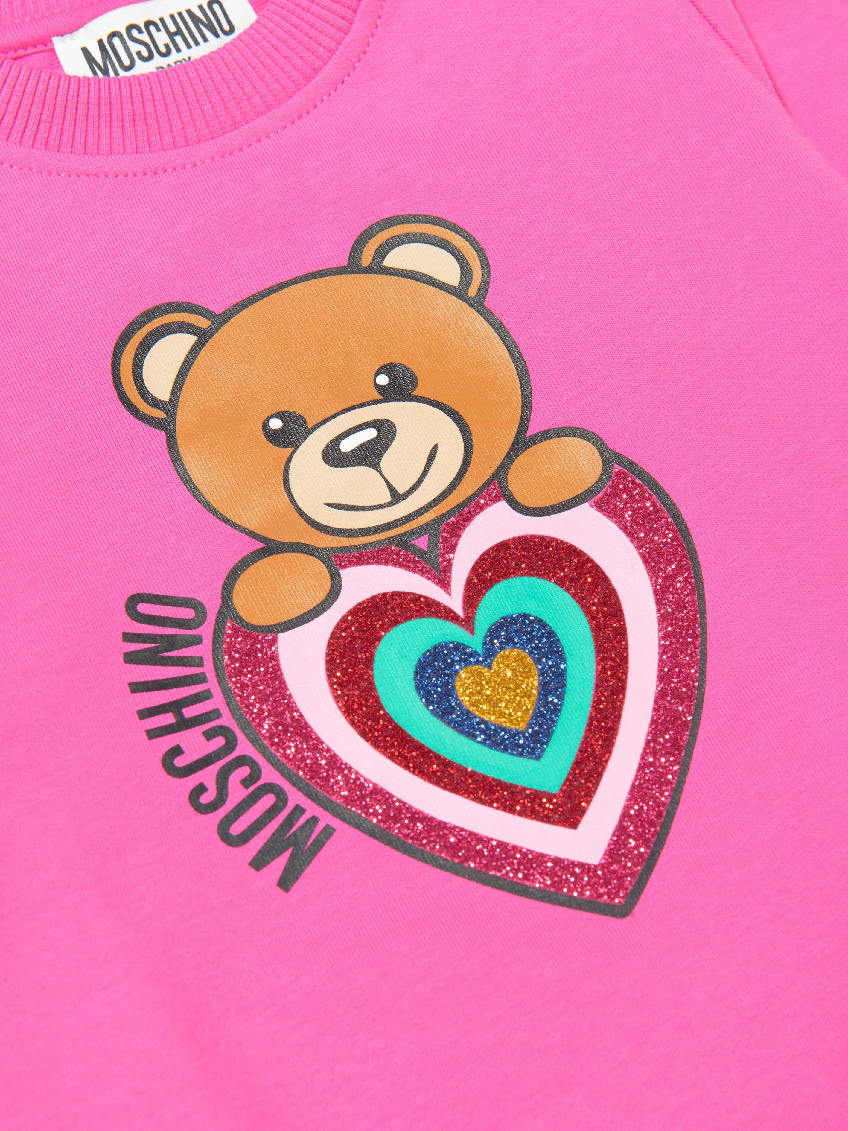 Moschino Baby Girls Teddy Bear Heart Sweatshirt