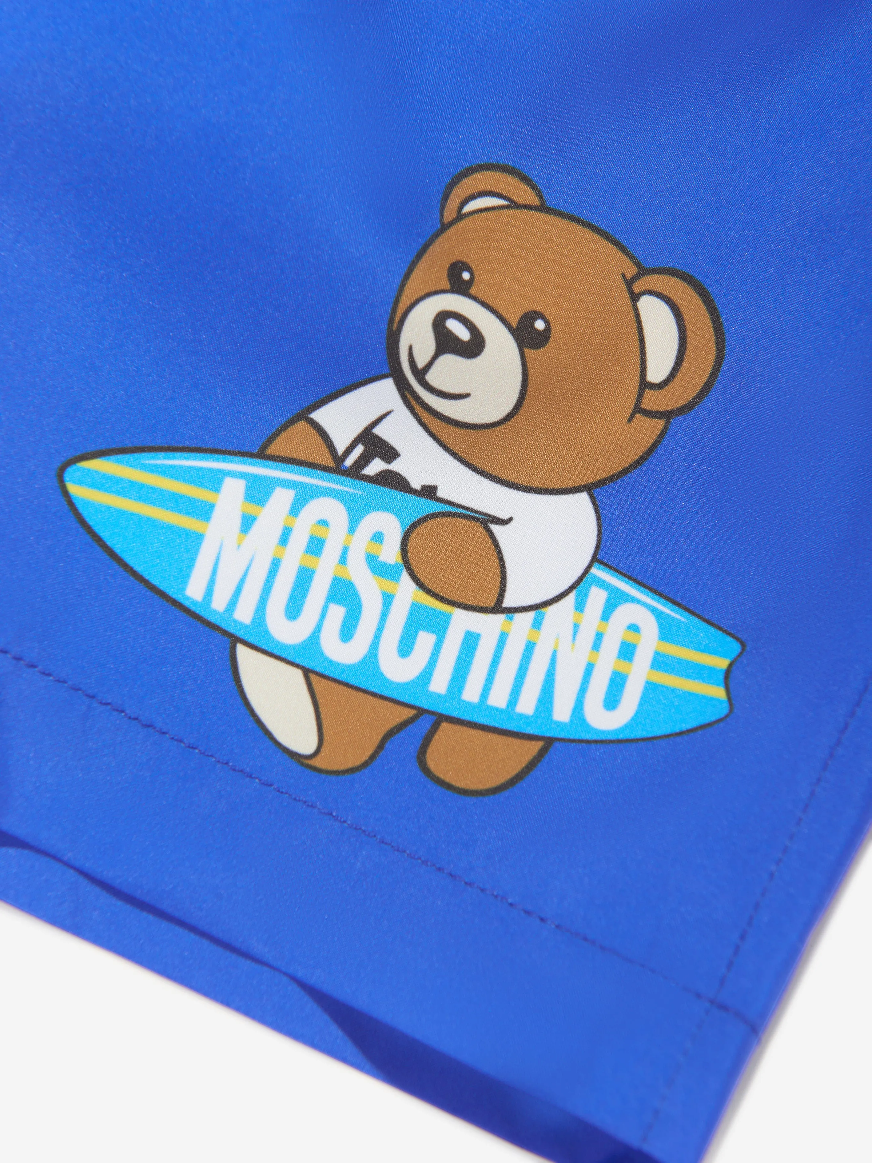 Moschino Boys Teddy Surfer Swim Shorts in Blue