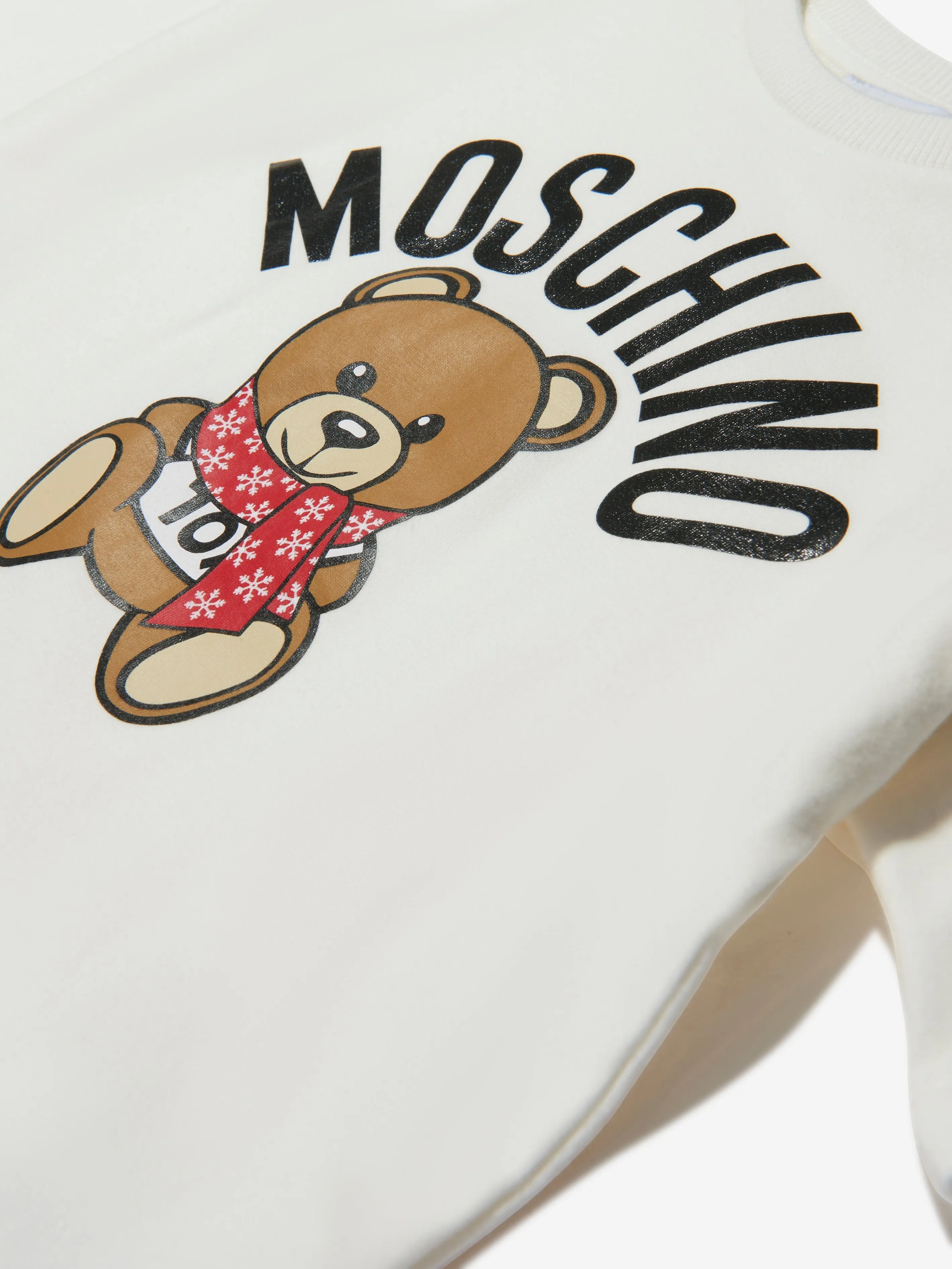 Moschino Kids Teddy Bear Logo T-Shirt n Ivory