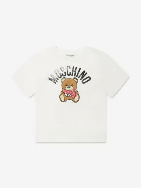 Moschino Kids Teddy Bear Logo T-Shirt n Ivory