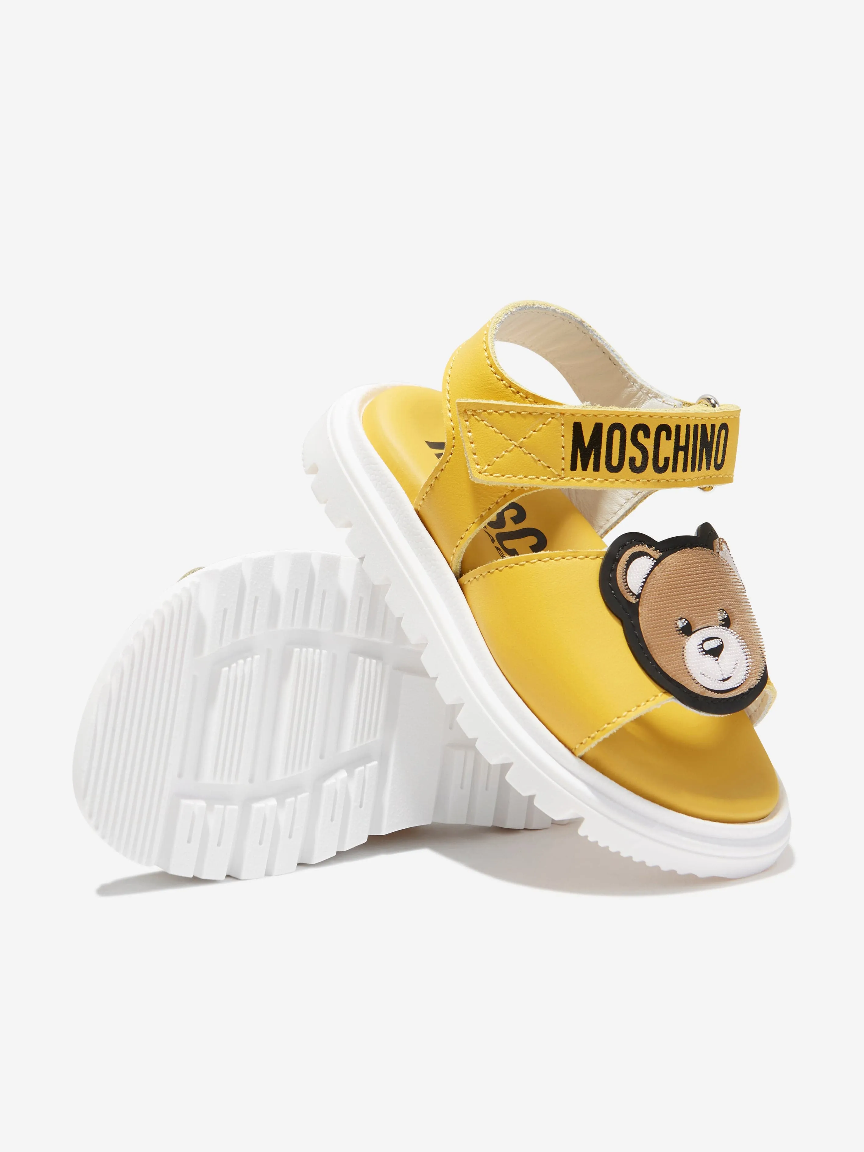 Moschino Kids Teddy Bear Sandals in Black