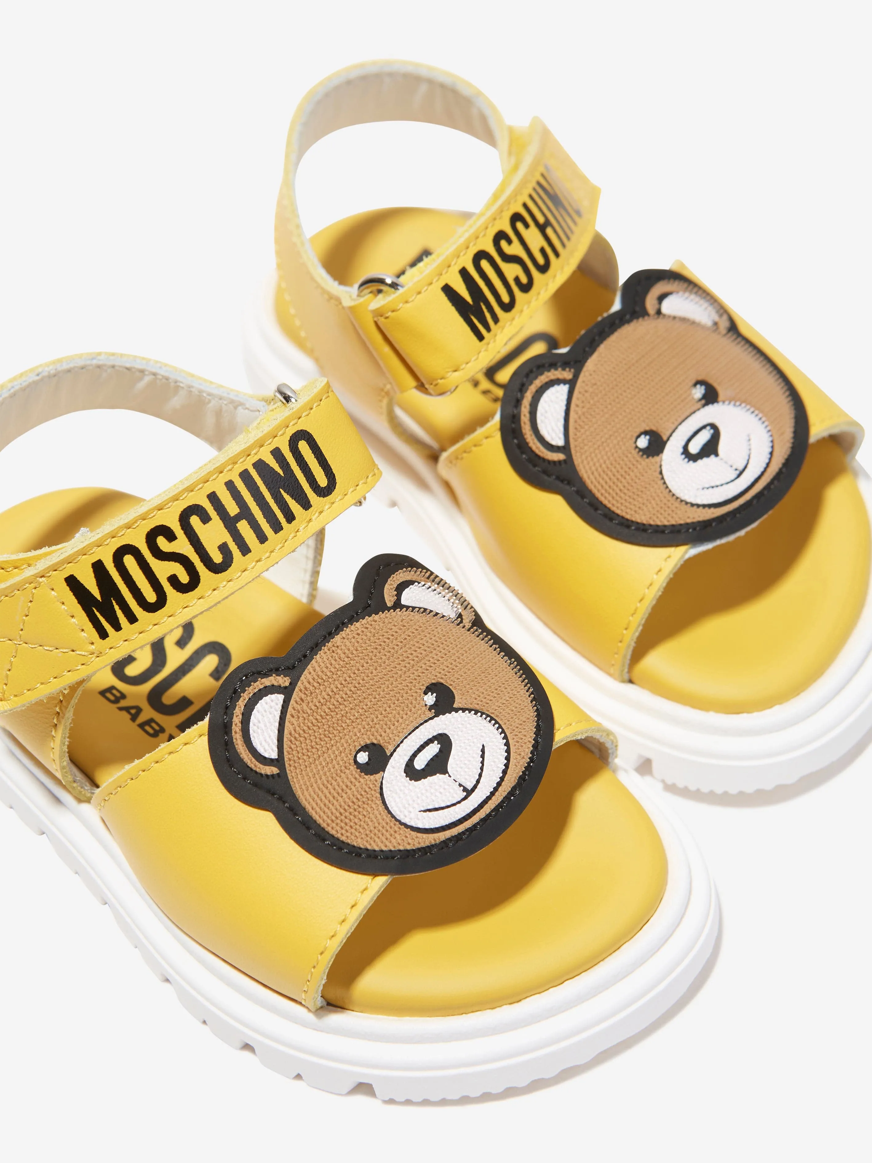 Moschino Kids Teddy Bear Sandals in Black