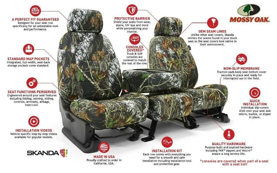 Mossy Oak Camo Tailored Seat Covers