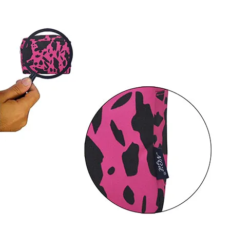 Neon Cow Hot Pink NGIL Large Cosmetic Travel Pouch