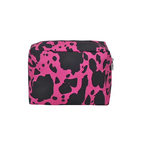 Neon Cow Hot Pink NGIL Large Cosmetic Travel Pouch