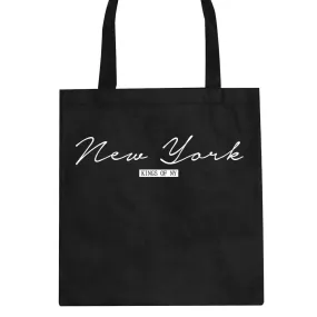 New York Script Typography Tote Bag