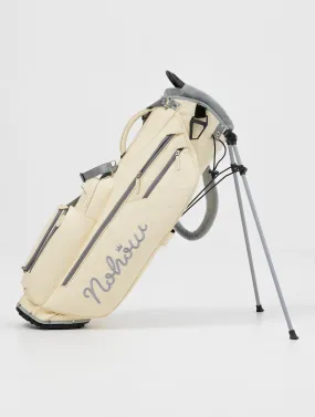 NOHOW LTD GOLF BAG IN CREAM WITH UNIQUE GREY ZIPPERS