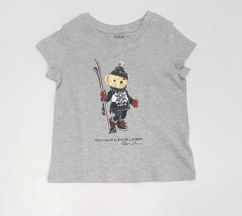 Nwt Kids Polo Ralph Lauren Ski Female Bear GIRLS Tee (2T-7T)