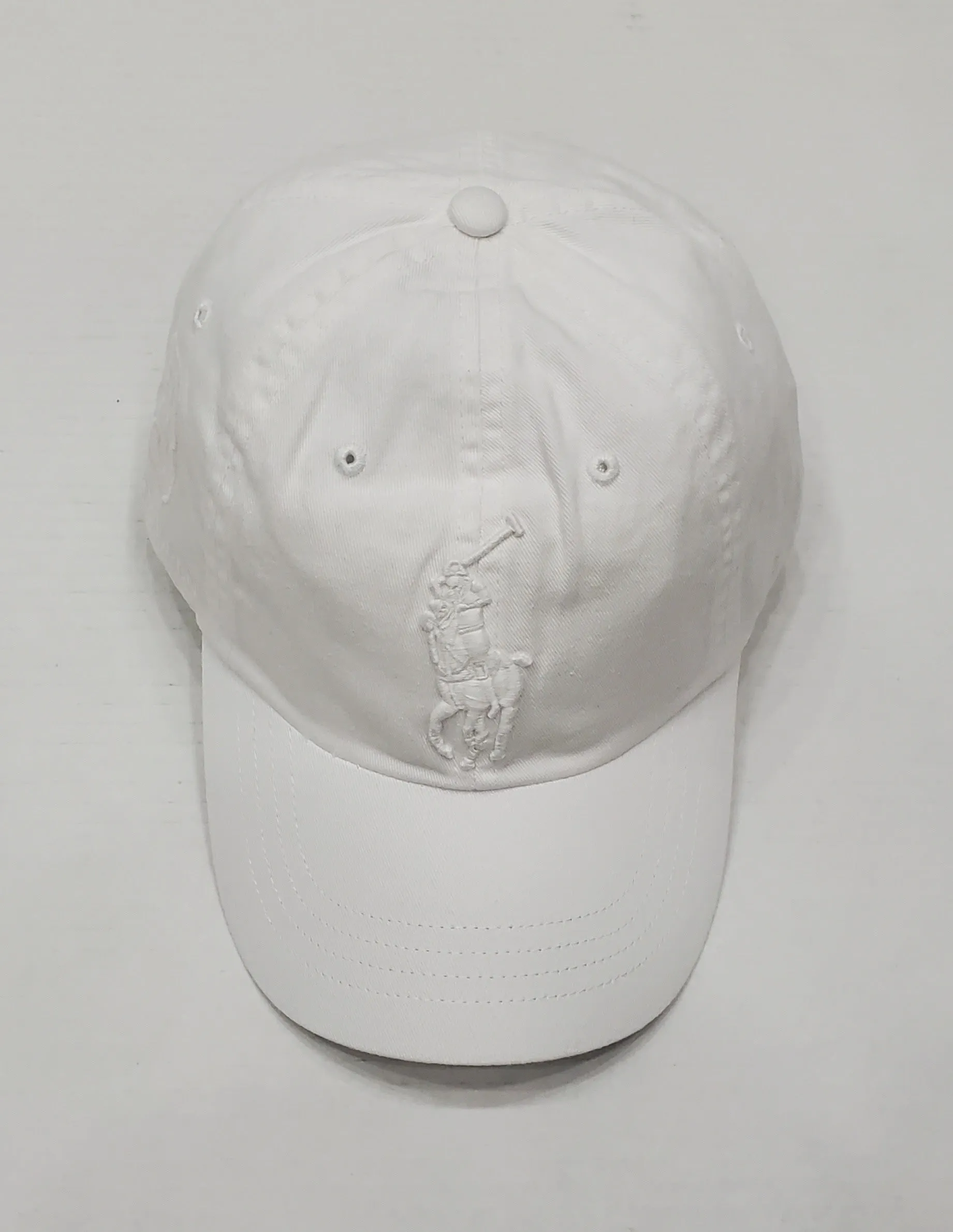 Nwt Polo Ralph Lauren White ON White Big Pony Adjustable Strap Back Hat