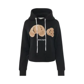 PA Bear Hoodie in Black/Brown