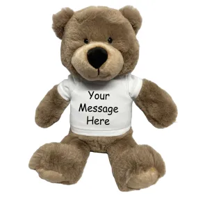 Personalized Teddy Bear - 14" Taupe Bear