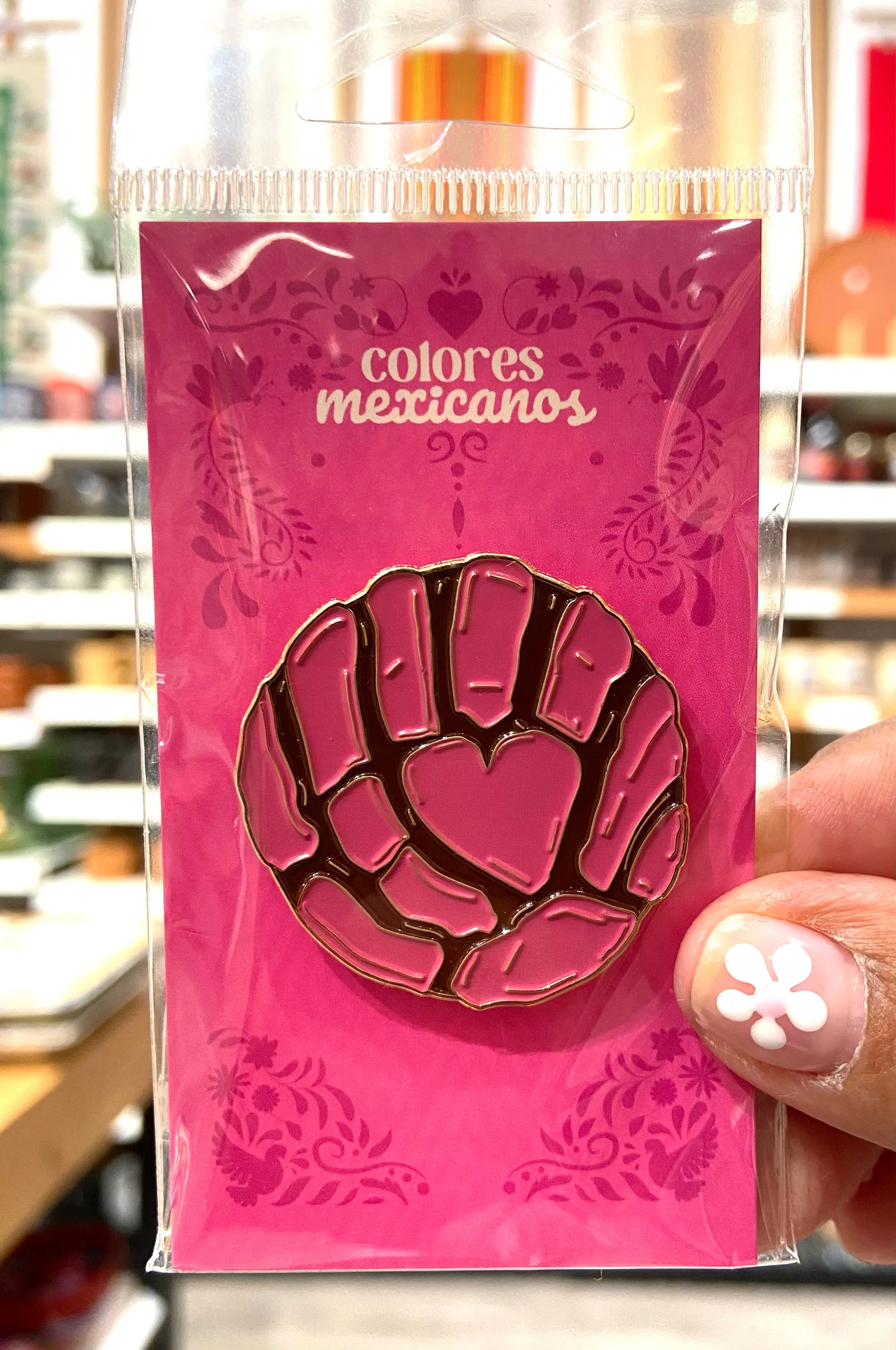 Pink Concha Enamel Pin