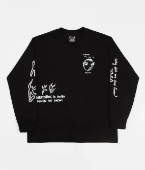 Polar Notebook Long Sleeve T-Shirt - Black