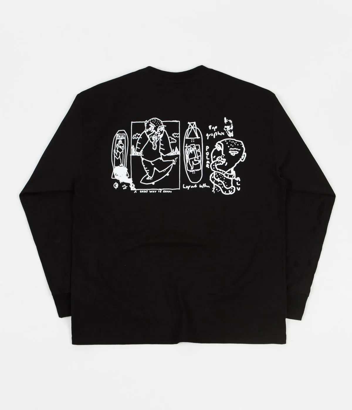 Polar Notebook Long Sleeve T-Shirt - Black