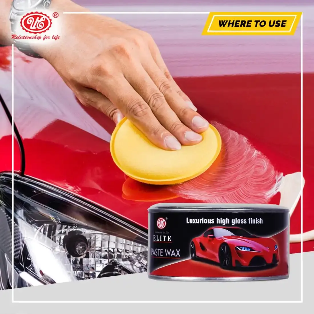 Premium & Elite Car Paste Wax | Car and Bike Polish Shine and Protection | Free/Restores Shine and Long Lasting Wet Look