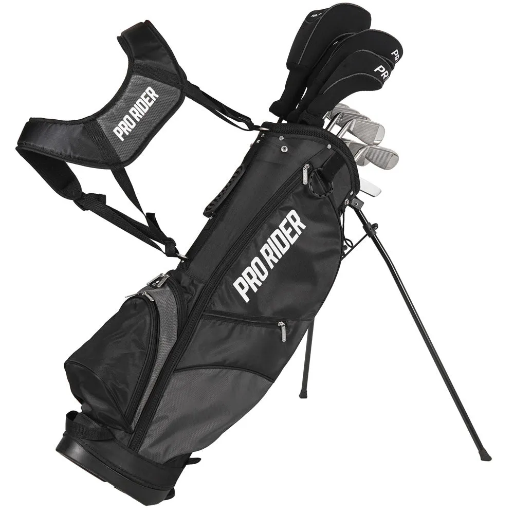 Pro Rider PR1 13-Piece Stand Bag Package Set - Black/Grey