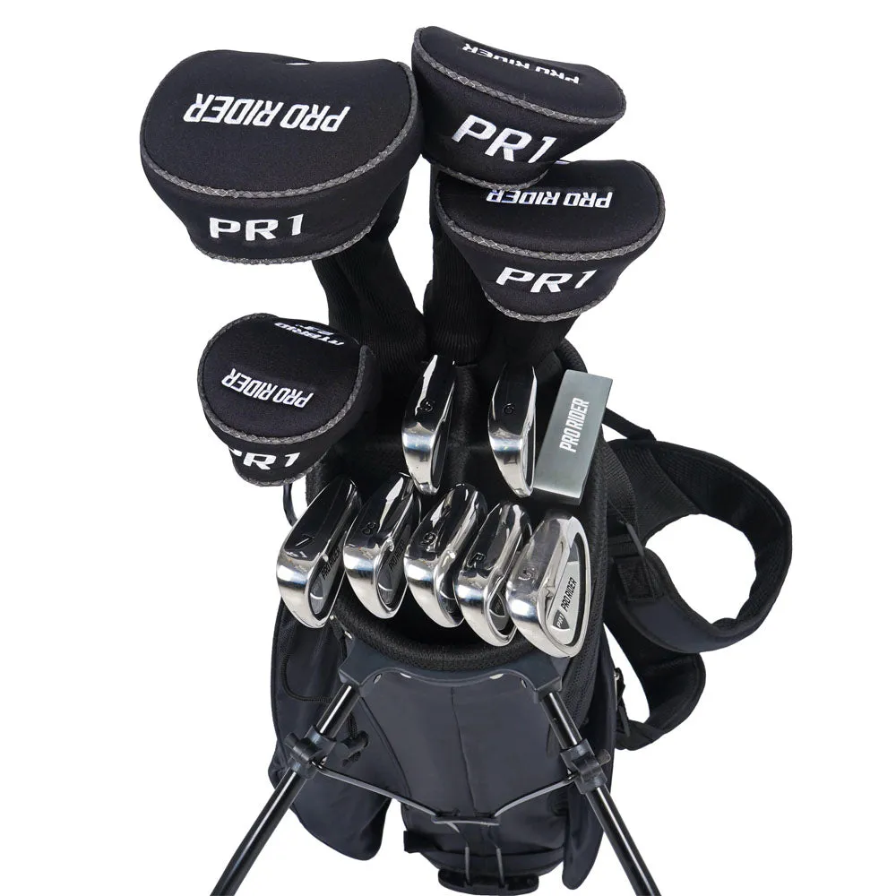 Pro Rider PR1 13-Piece Stand Bag Package Set - Black/Grey