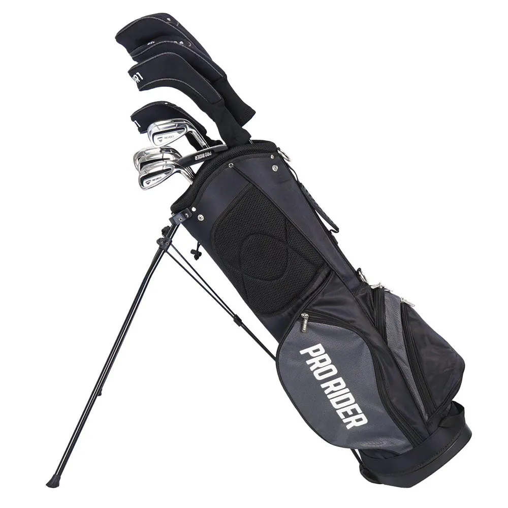 Pro Rider PR1 13-Piece Stand Bag Package Set - Black/Grey