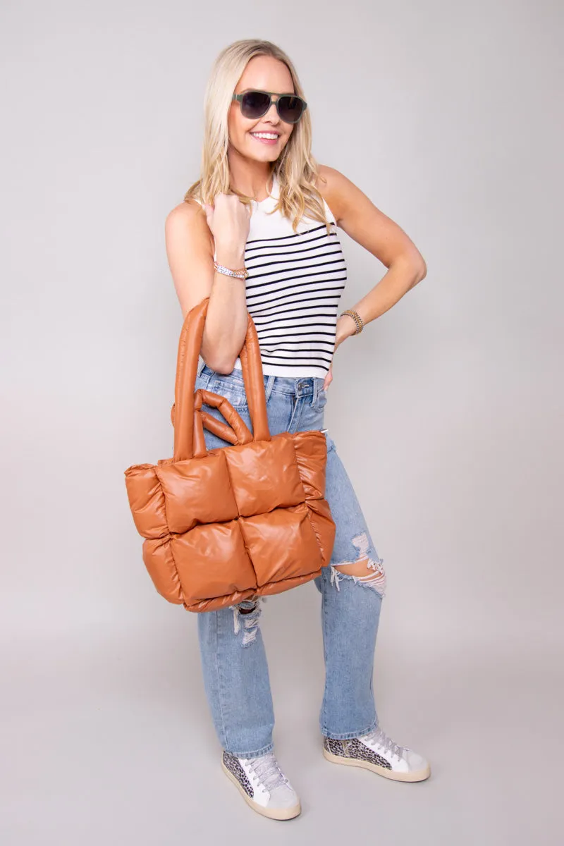 Pure Puff Tote - Brown