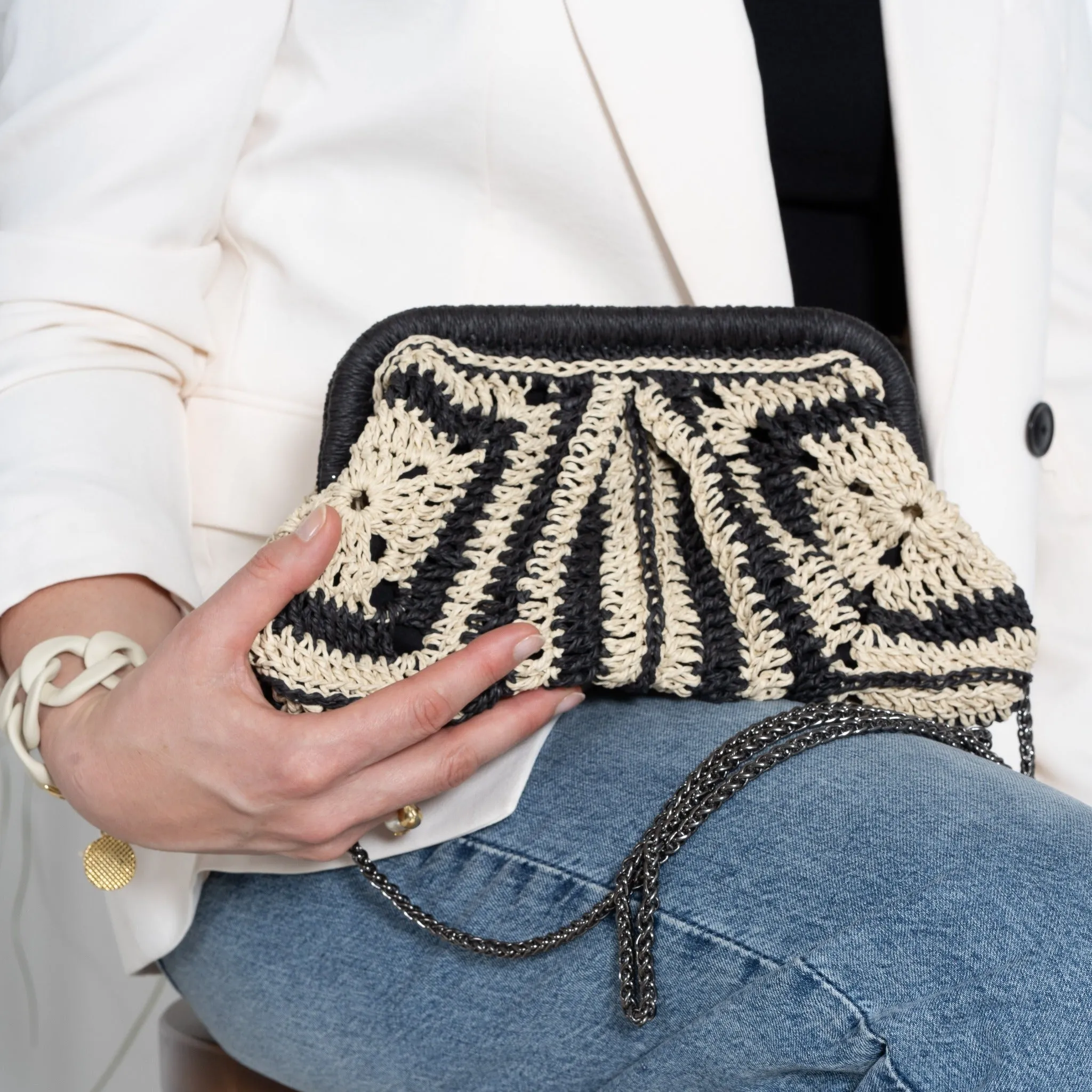 Raffia Clutch Bag