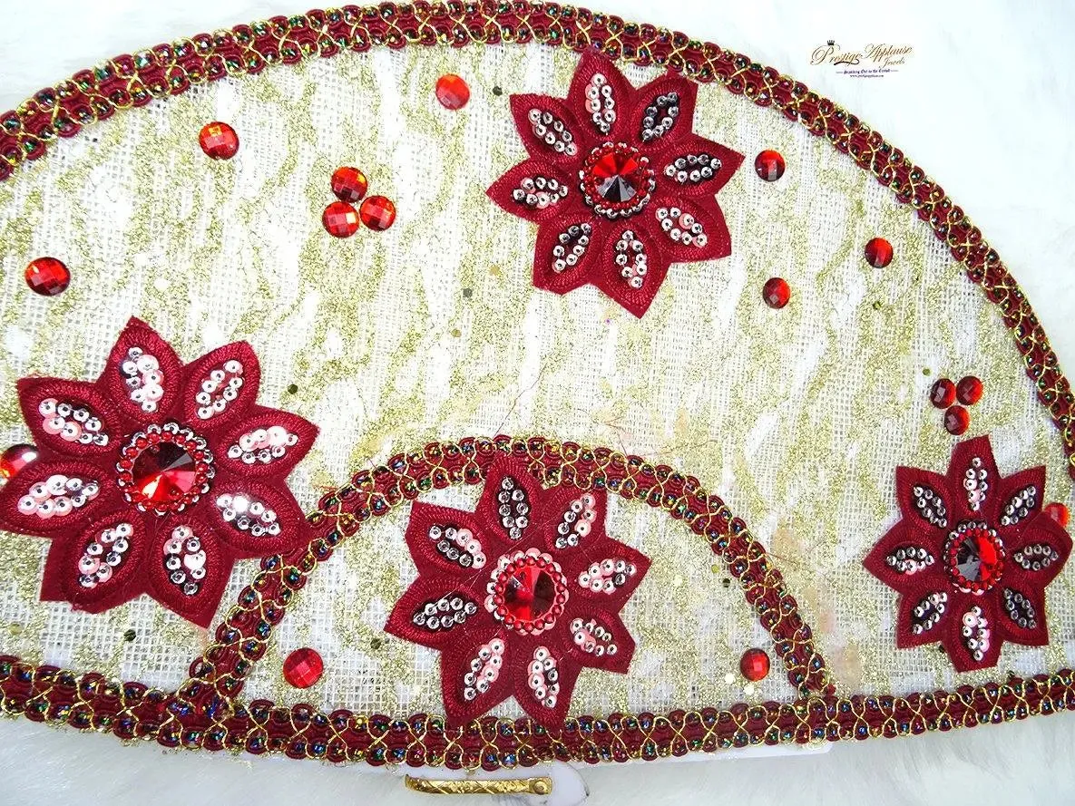 Red Simple Bridal wedding African Traditional engagement hand fan