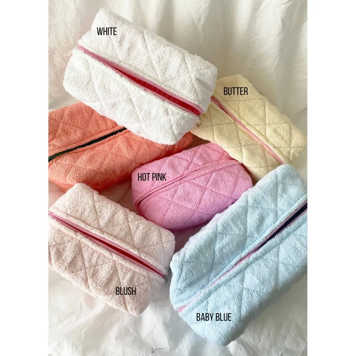 Regular Size Make Up Bag - TERRY: ONE SIZE / ALMOND