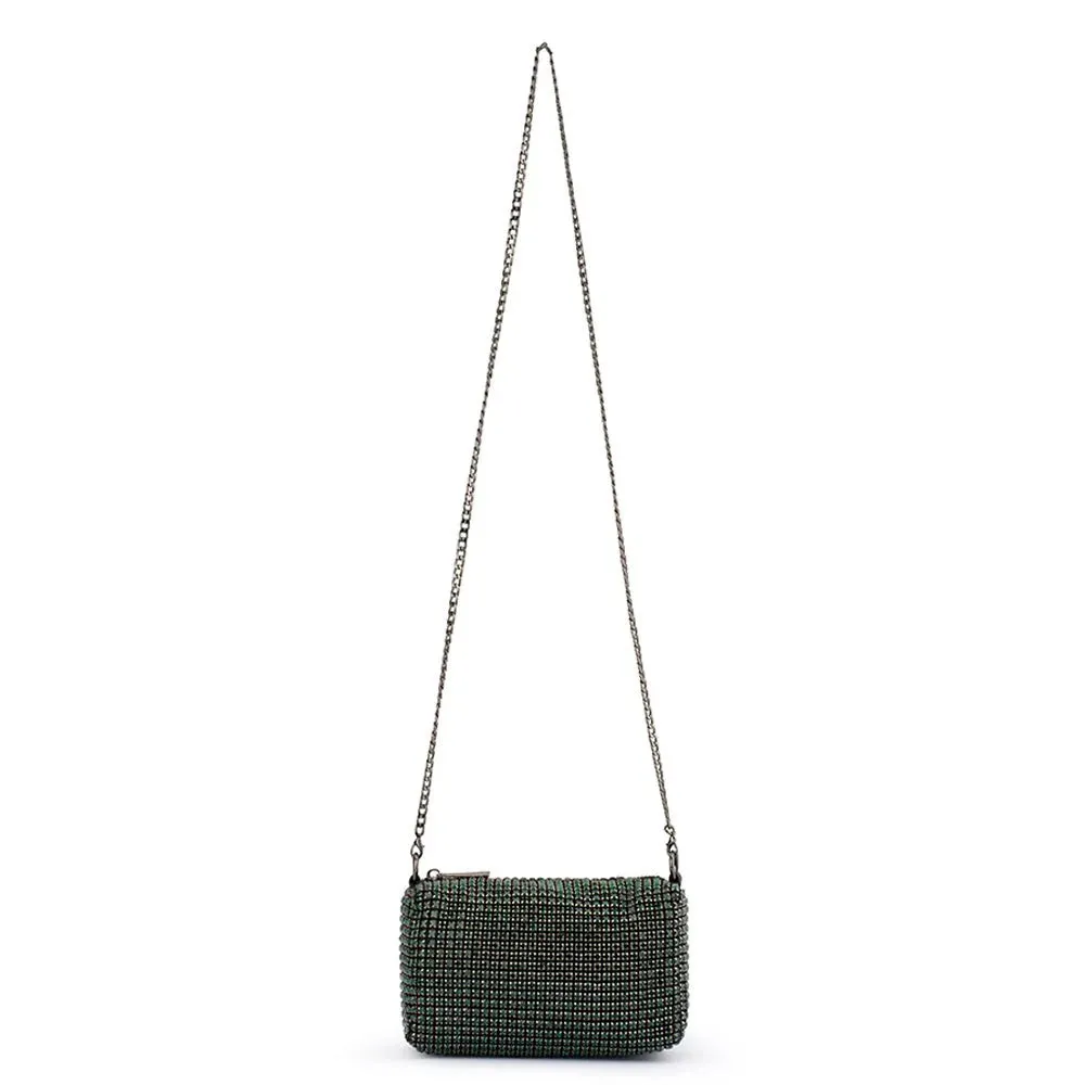 Robbie Crystal Loaf Bag in Emerald