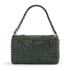 Robbie Crystal Loaf Bag in Emerald