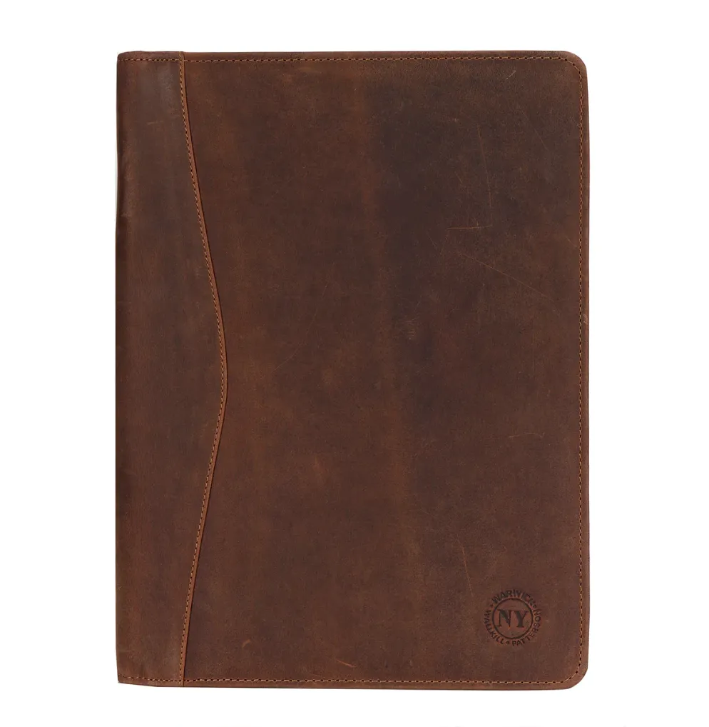 RusticTown Professional Leather Portfolio (Tan)