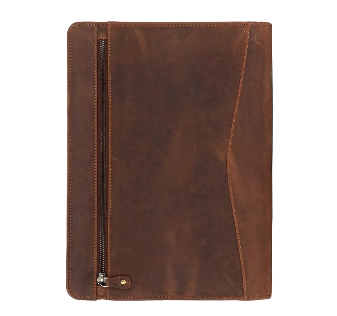 RusticTown Professional Leather Portfolio (Tan)