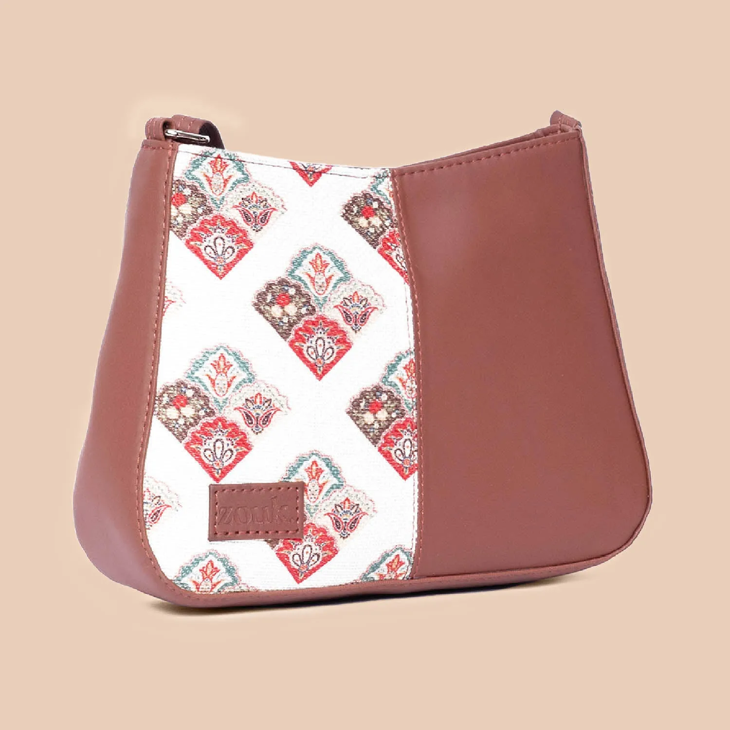 Seashell Motif White Boat Sling Bag