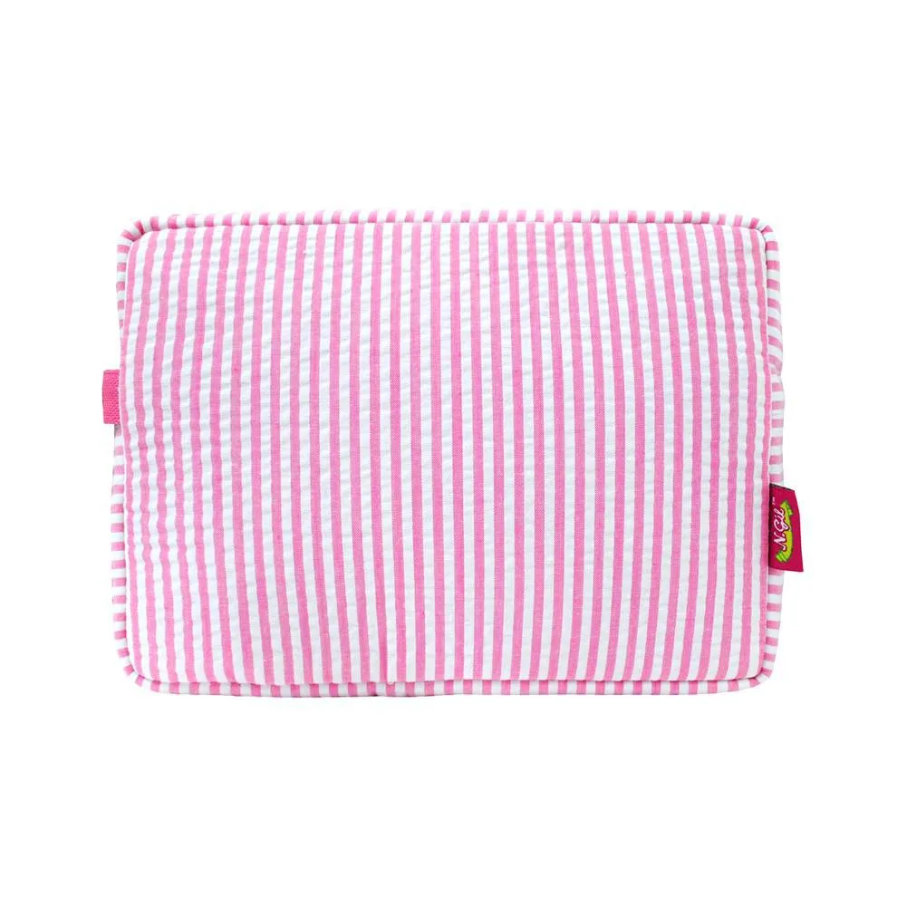 Seersucker Pink NGIL Large Cosmetic Travel Pouch