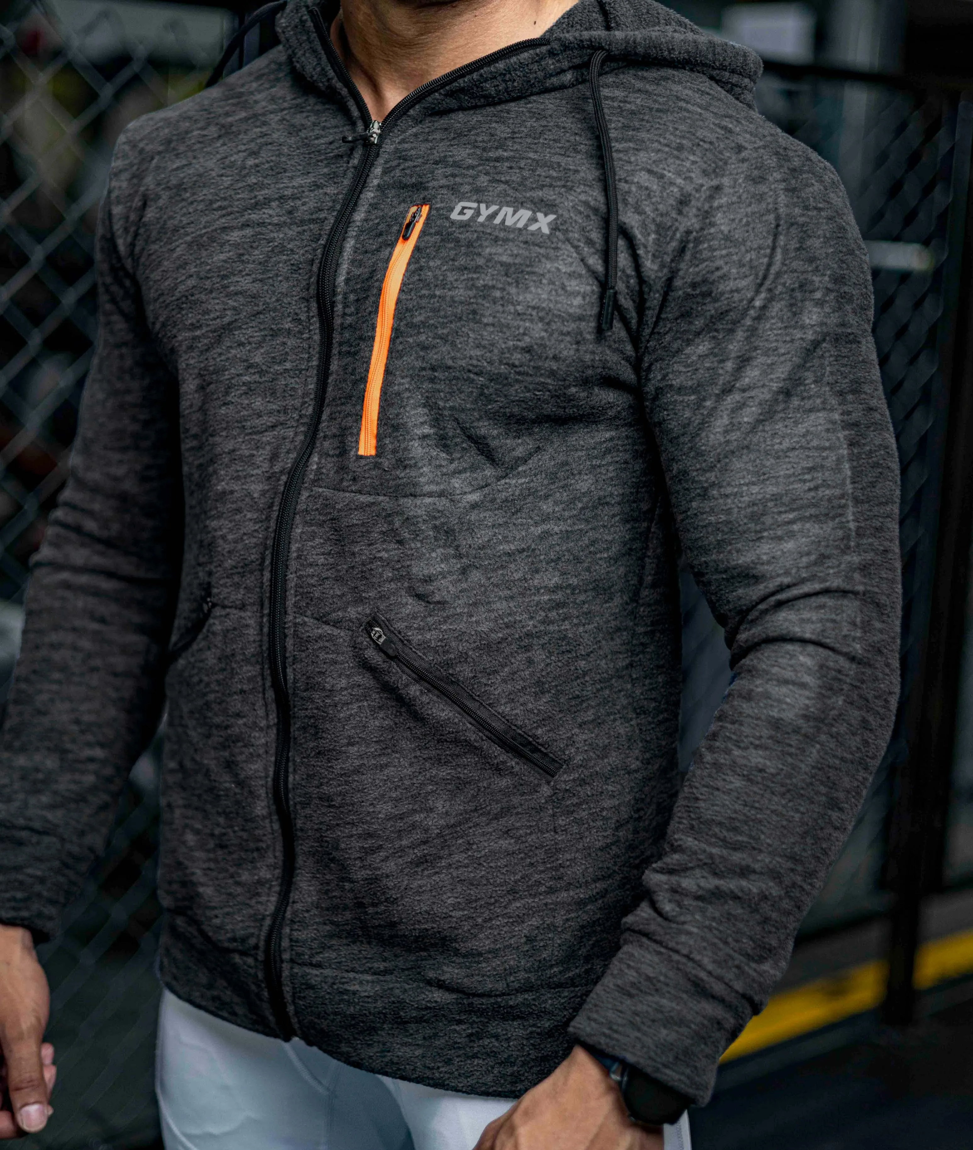 Sherpa Fleece Fluffy GymX Hoodie- Charcoal Grey