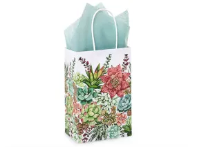 Small SUCCULENT GARDEN Paper Shopping Bag