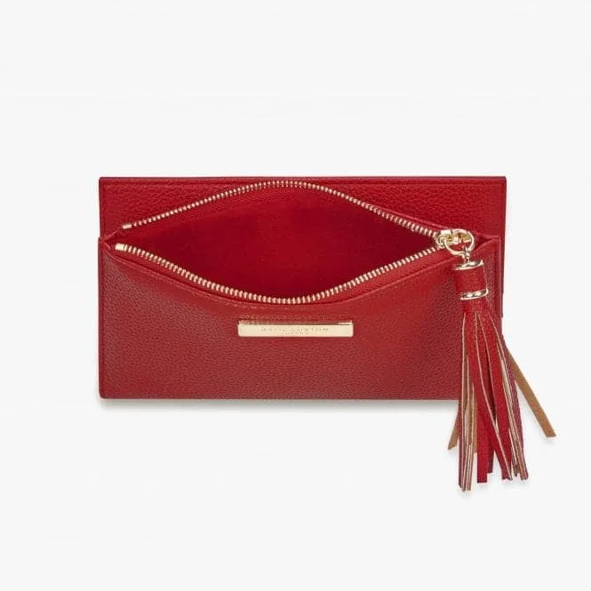 Sophia Tassel Fold Out Red Purse KLB1022