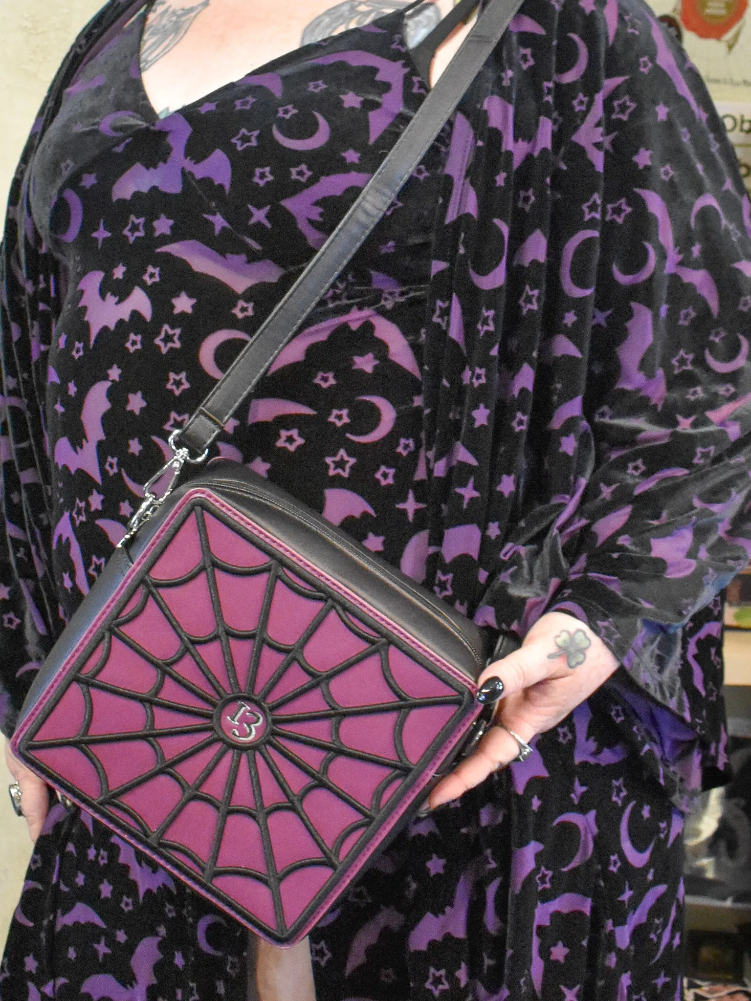 Spiderweb Window Crossbody Purse