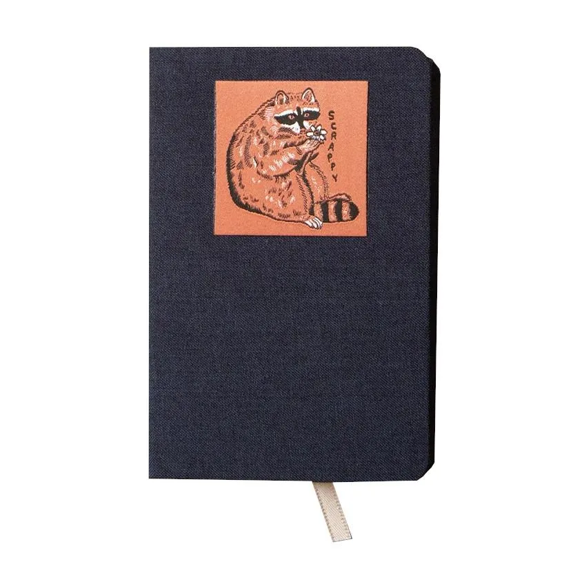 Stay Home Club Dotgrid Scrappy Raccoon Pocket Notebook