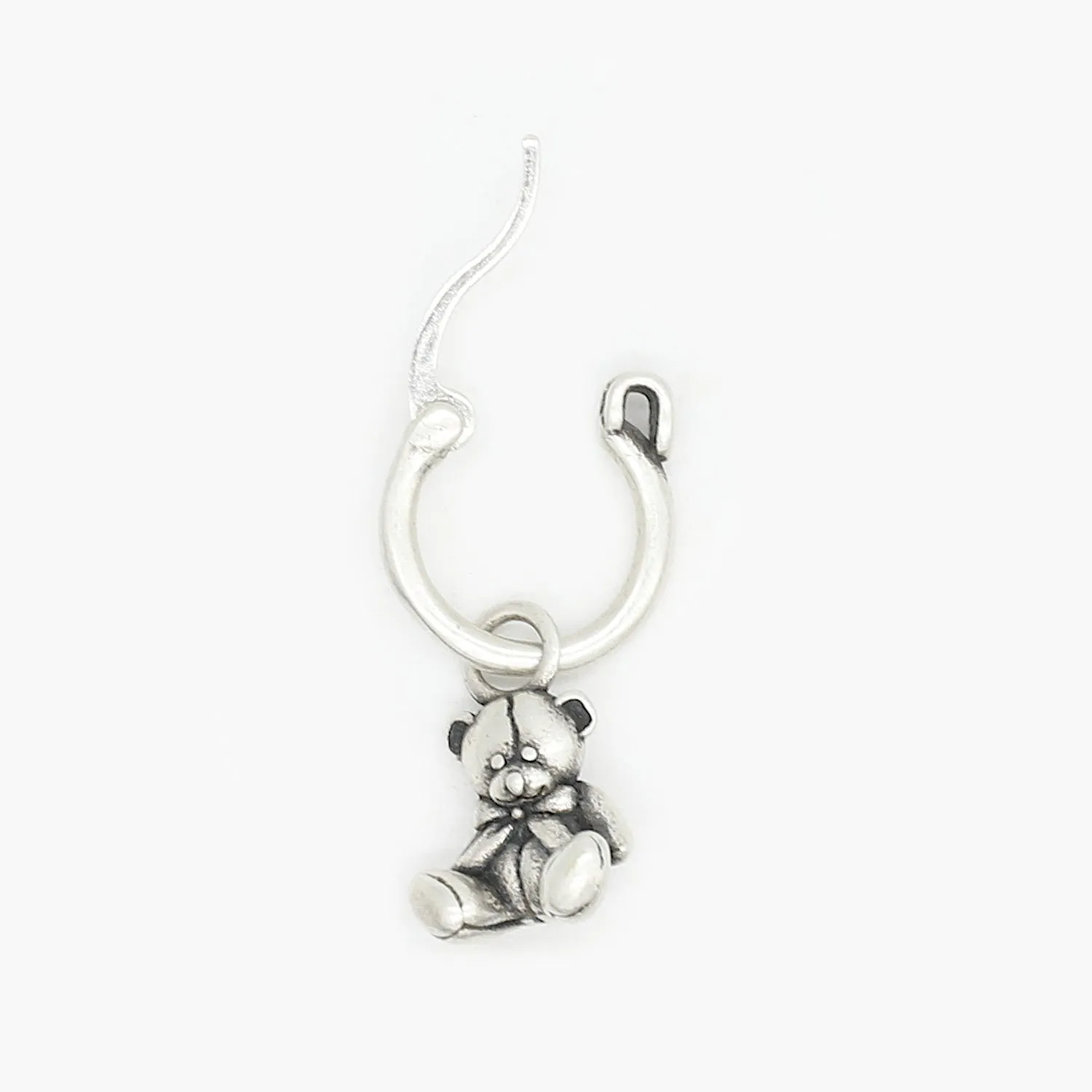 Sterling Silver Teddy Bear Earring