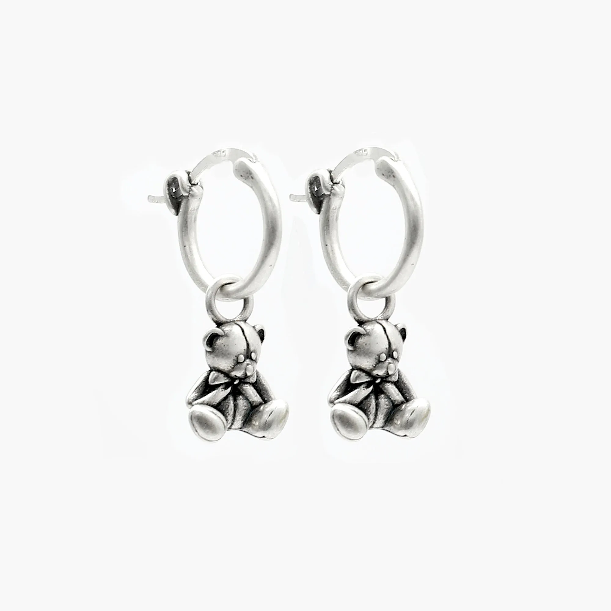 Sterling Silver Teddy Bear Earring