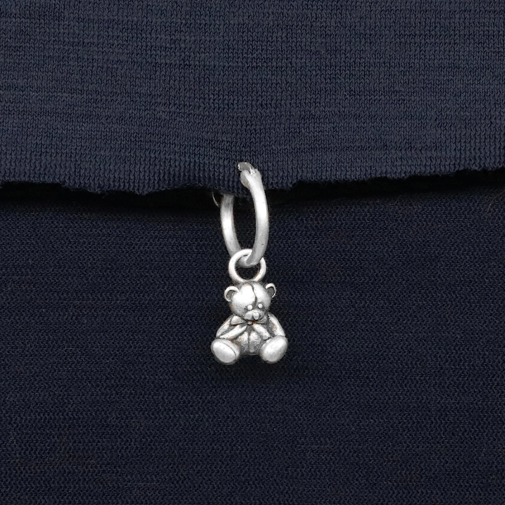 Sterling Silver Teddy Bear Earring