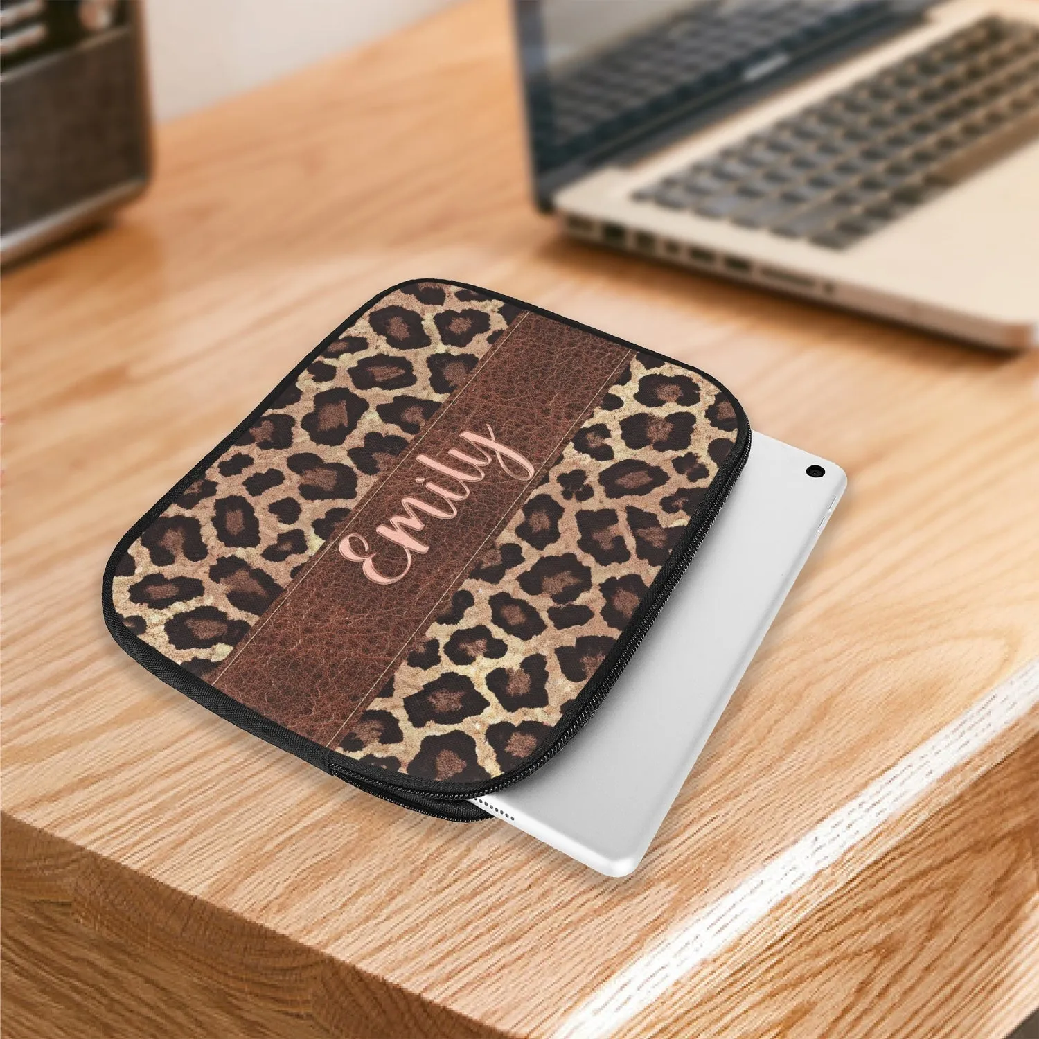 Tablet Sleeve - Leopard Print - Personalised