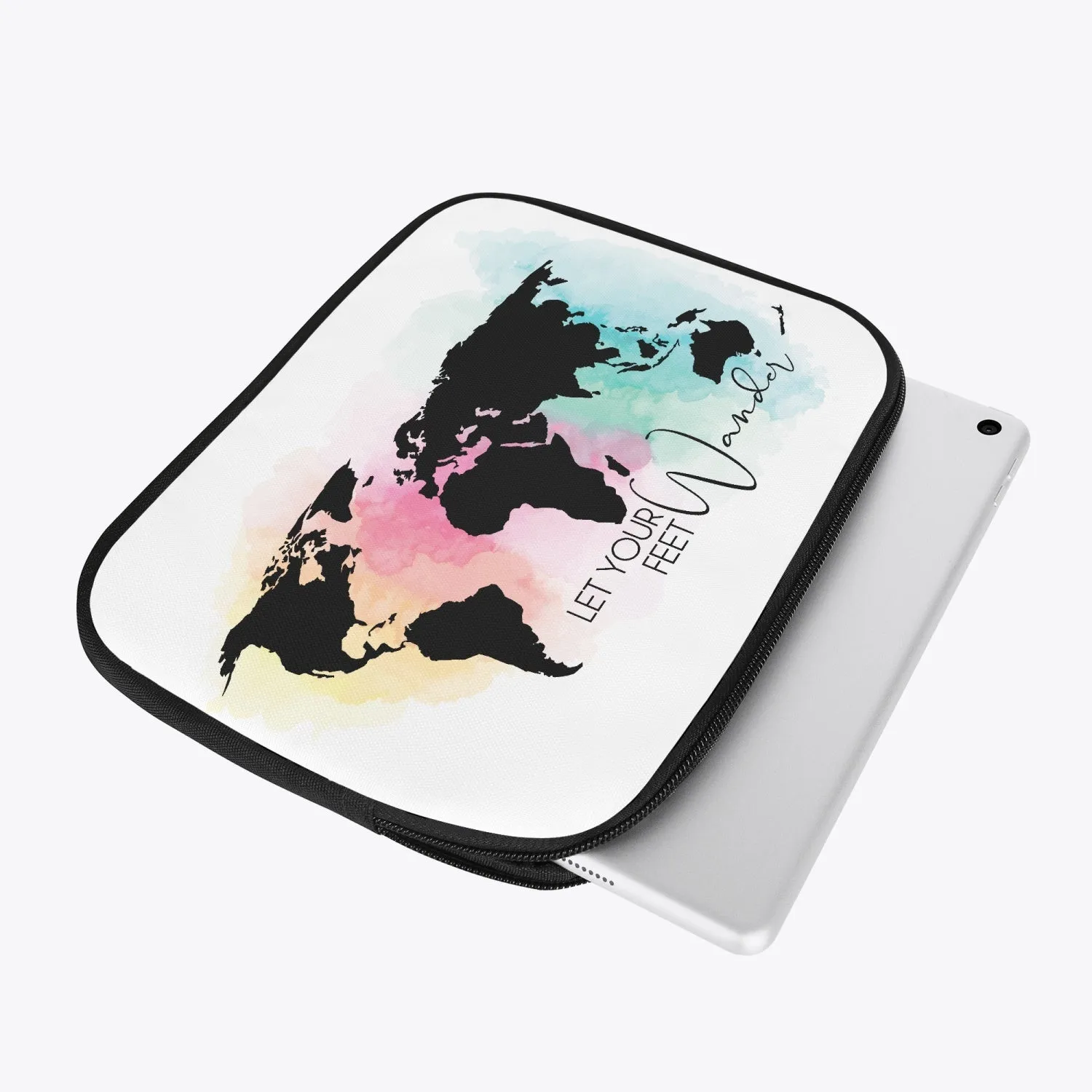 Tablet Sleeve - Travel, Let your feet wander, awd-633