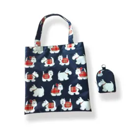 Tartan Terrier Folding Shopping Bag T45TT