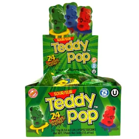 Teddy Pop Sour Candy 15g, assortment, 1 Count