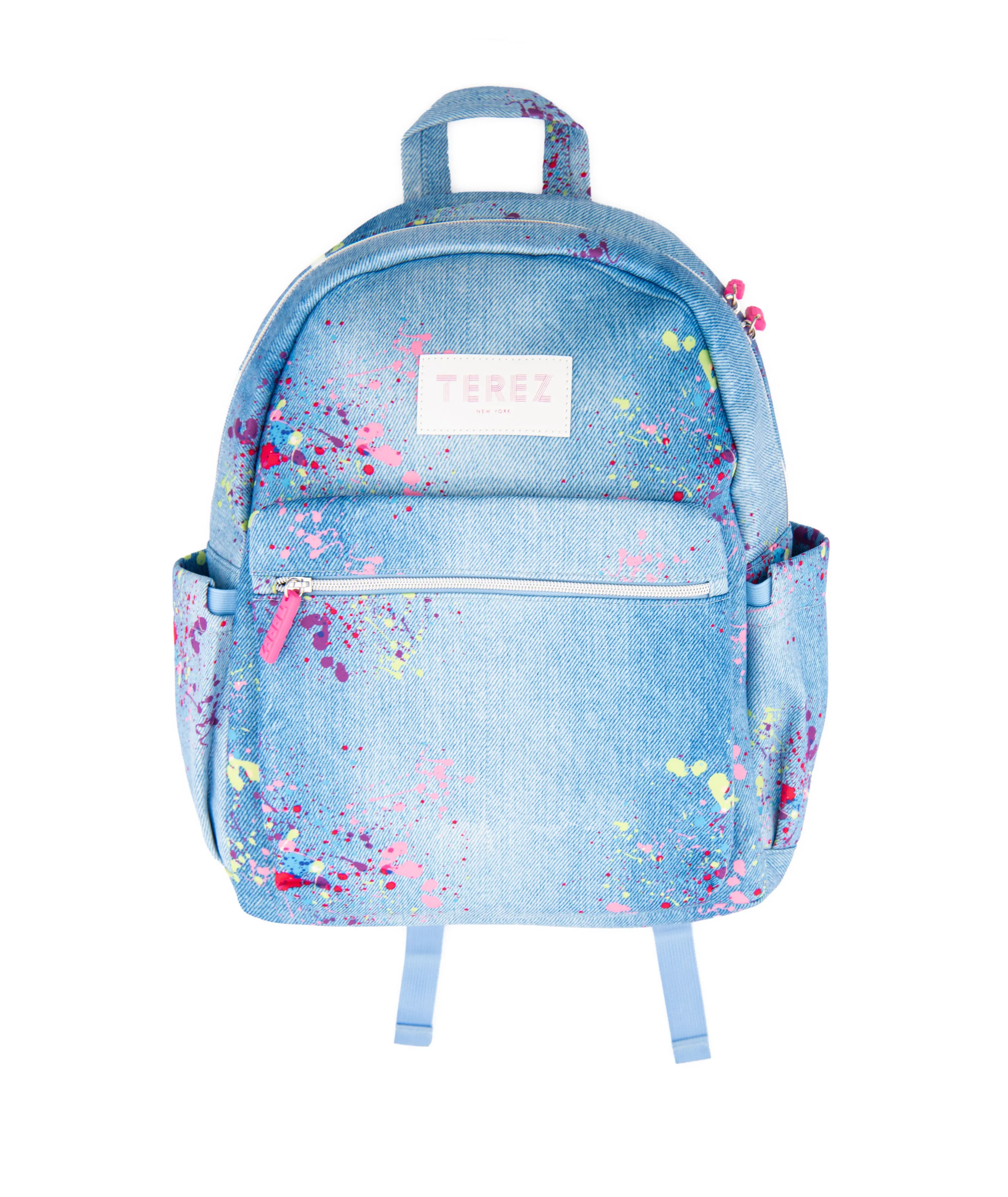 Terez Denim Paint Splatter Backpack