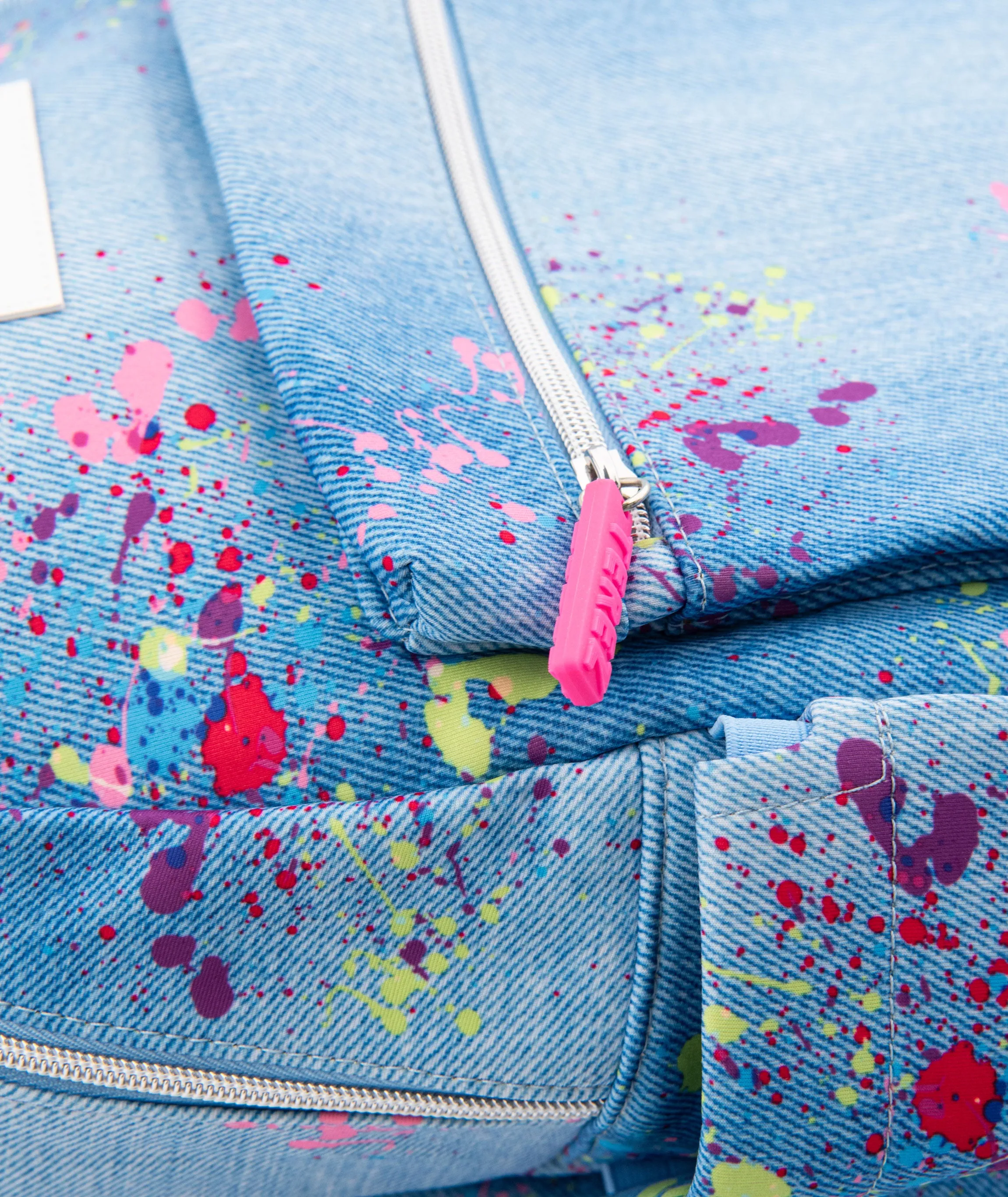 Terez Denim Paint Splatter Backpack