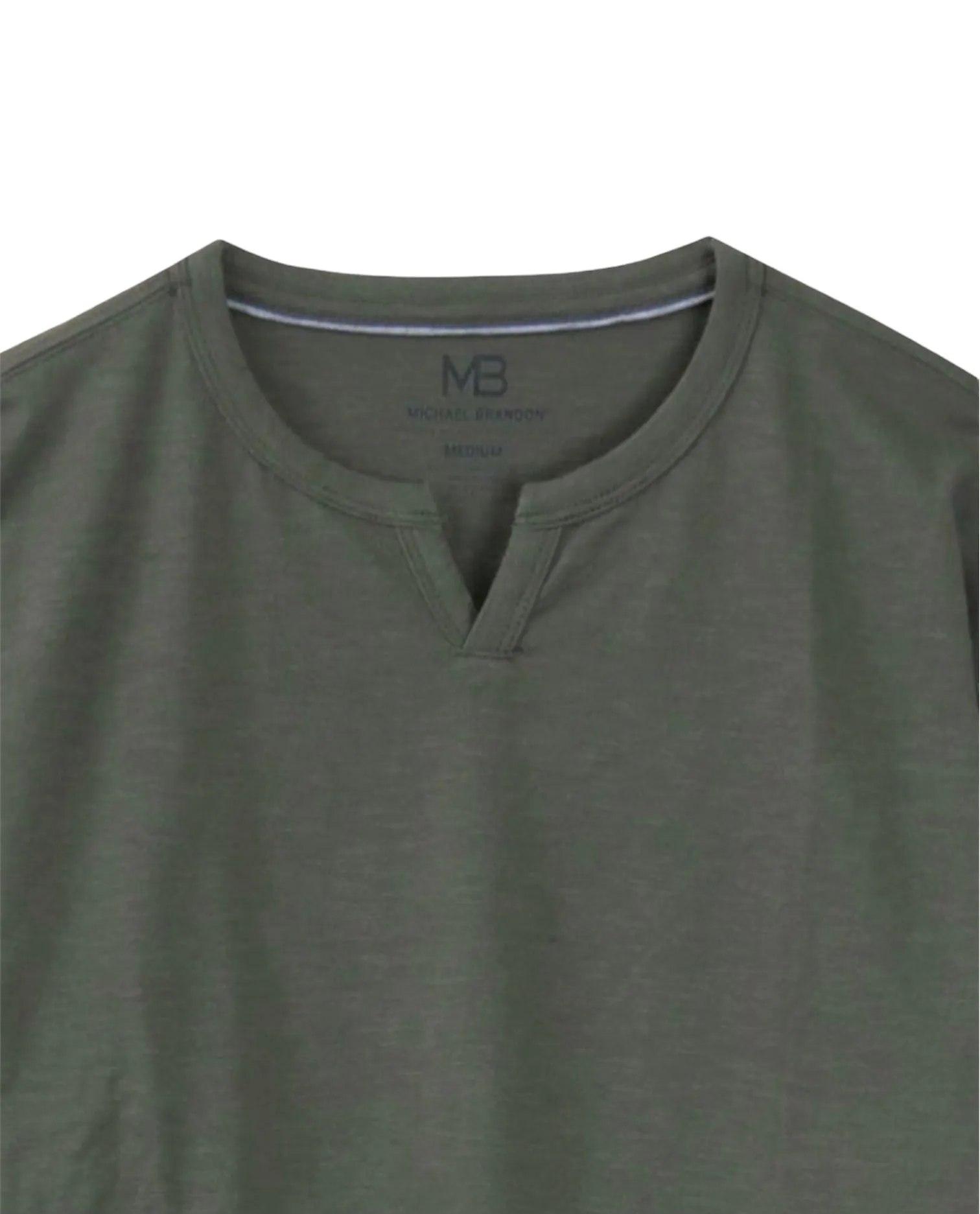 The Essential Olive Long Sleeve Notched V