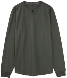 The Essential Olive Long Sleeve Notched V