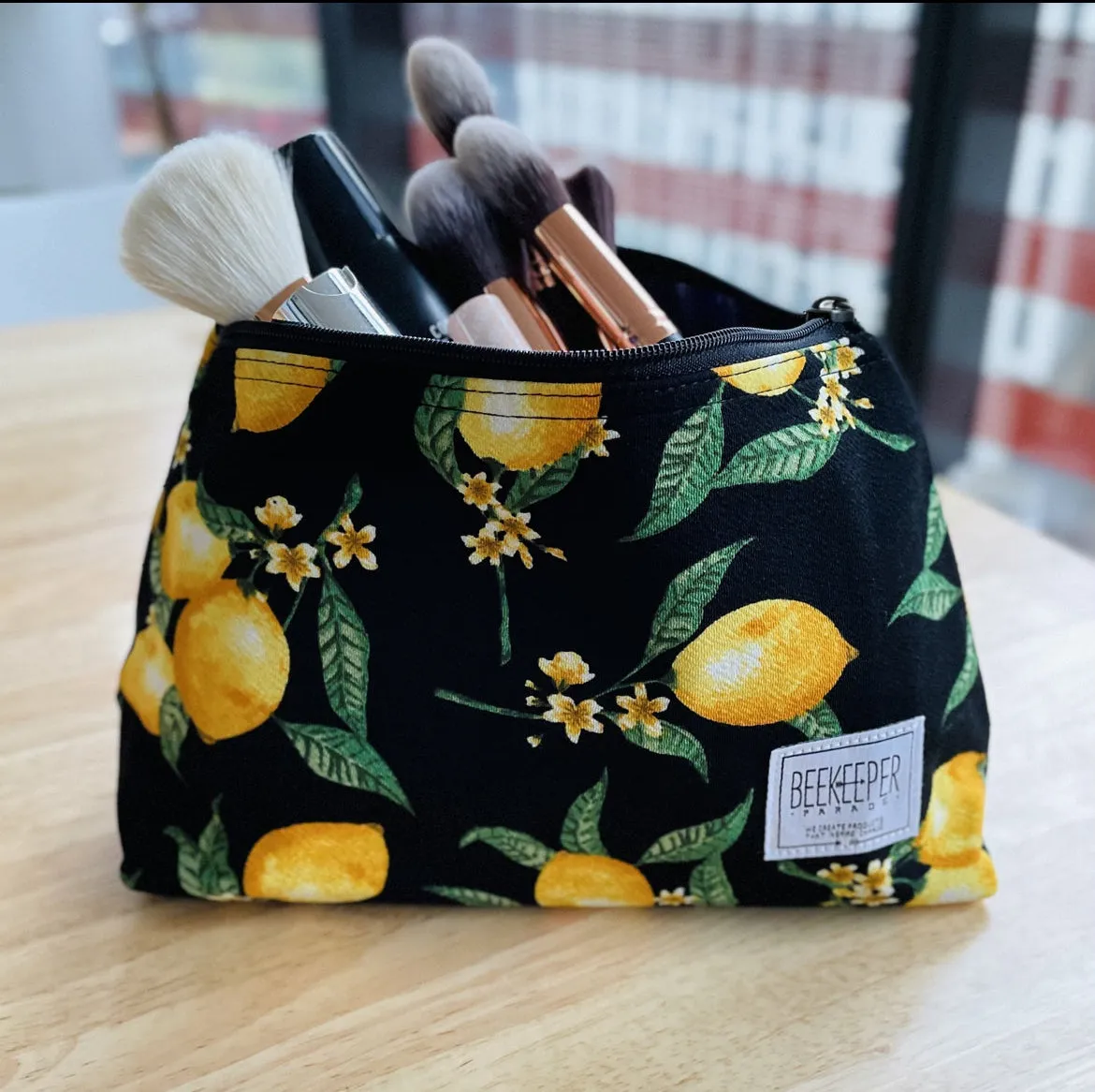 THE PANDA GREY CORDUROY Large Toiletry   Makeup Bag