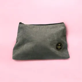 THE PANDA GREY CORDUROY Large Toiletry   Makeup Bag